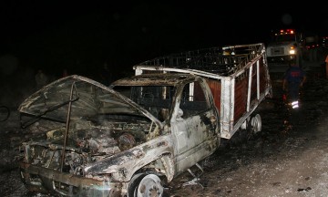 Estalla camioneta cargada con gas ilícita